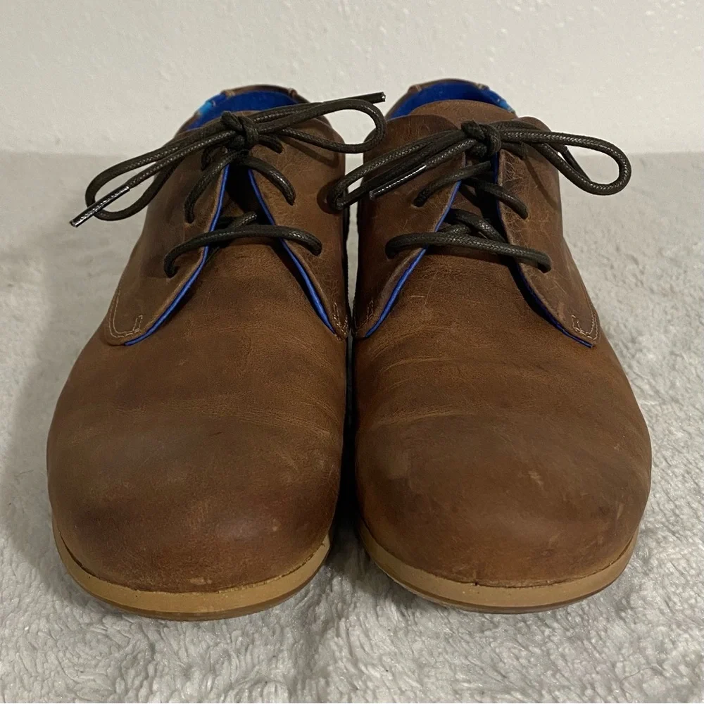 John Fluevog Radio CBC Brown Leather Classic Derby Oxfords Men’s Size 7.5 - Picture 4 of 13